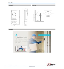 Dahua Videocitofono Postazione Esterna Wifi Telecamera IR Pir DB11