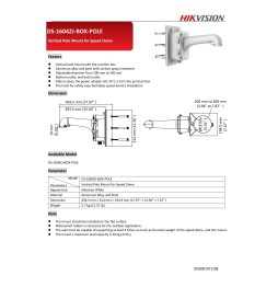 Hikvision Staffa da palo con box posteriore in alluminio