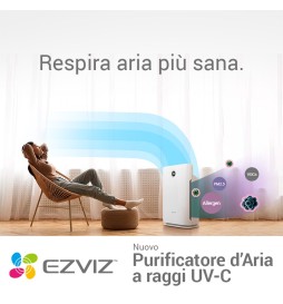 Ezviz Purificatore d'aria UV-C per batteri virus Filtro HEPA CS-EB350A