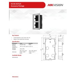 Hikvision Telaio Flush Postazione Modulare Intercom Acciaio Inox DS-KD-ACF2/S