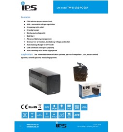 IPS UPS Gruppo di continuità Desktop 1200VA/720W TM-LI-1K2-PC-2×7