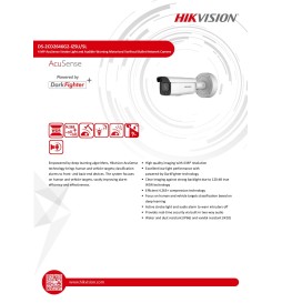 Hikvision 4Mp Ip PoE AcuSense Motorzoom Luce Strobo Sirena Bullet DS-2CD2646G2-IZSU/SL