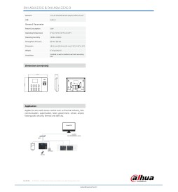 Dahua Terminale Controllo Accessi Impronte Digitali Ip ASA1222G-D