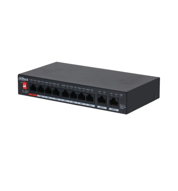 Dahua Switch PoE 8 Porte Gigabit + 2 Uplink PFS3010-8GT-96-V2