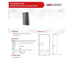 Hikvision Supporto Telaio Parasole 2 Moduli STEEL VERSION acciaio satinato