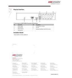 Hikvision Hiwatch 8Ch PoE NVR 60Mbps