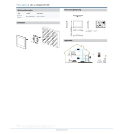 Dahua 7" Intercom Indoor Monitor Alarm Ip PoE 12V VTH2621GW-P