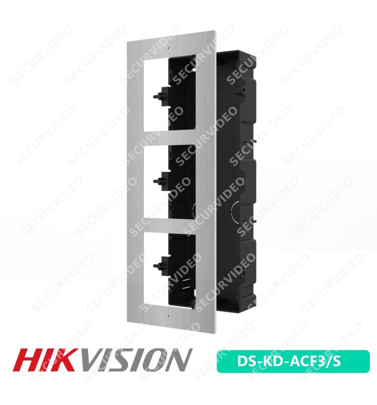 Hikvision Telaio Flush Postazione Modulare Intercom Acciaio Inox DS-KD-ACF3/S