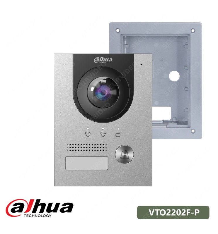 Dahua Videocitofono Villa Ip Poe + Supporto Incasso Flush VTO2202F-P VTM114