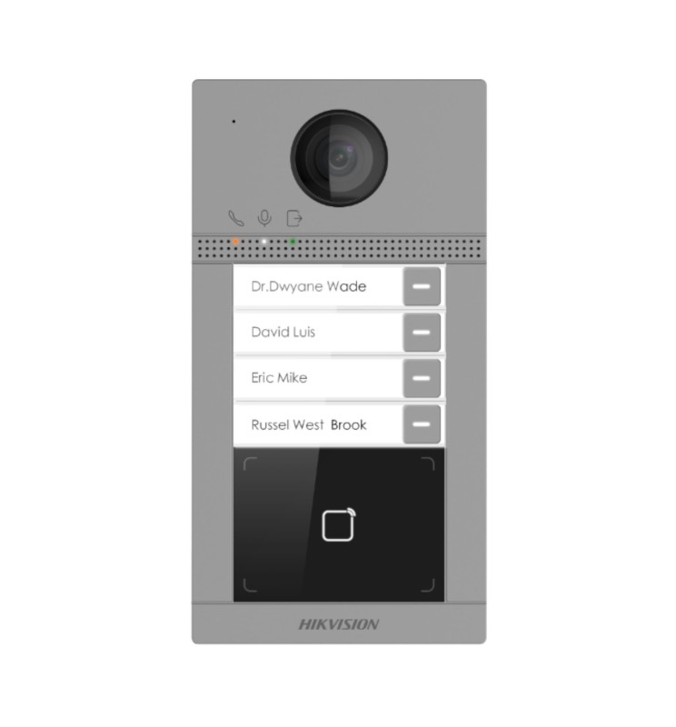 Hikvision Postazione Esterna Videocitofono 4 Pulsanti Flush