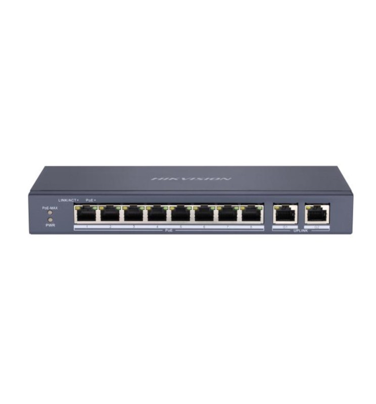 Hikvision Switch 8 Porte PoE Ethernet Unmanaged DS-3E0310P-E/M