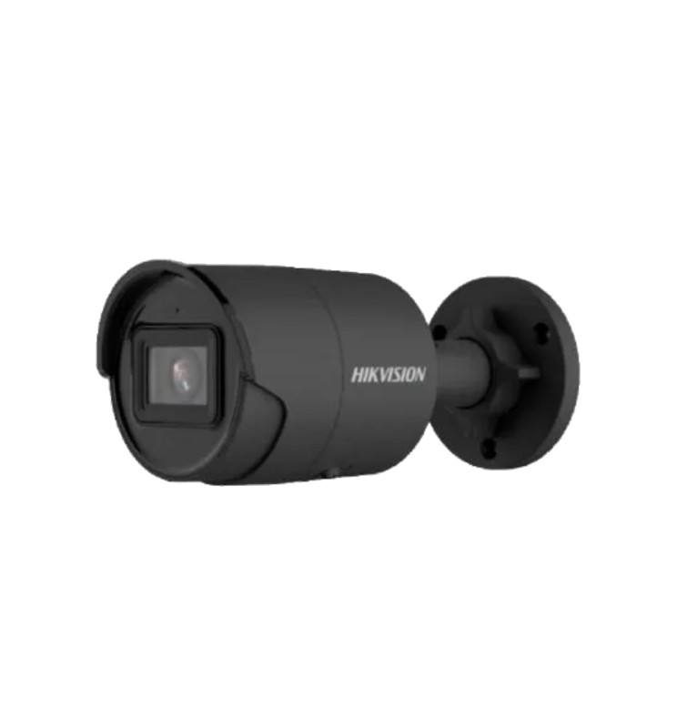 Hikvision 4Mp WDR 2.8mm Bullet Ip PoE Telecamera Mic, Nero