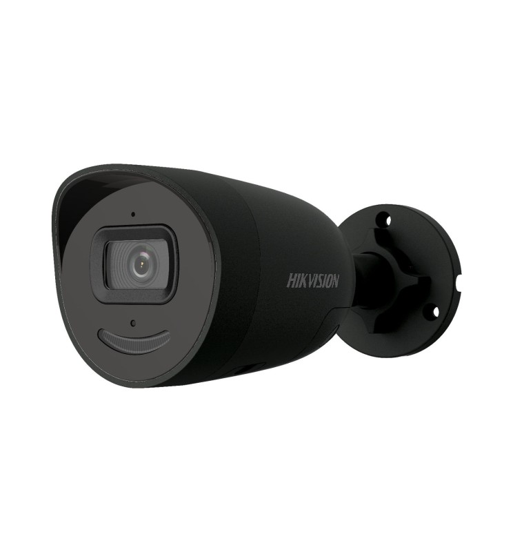 Hikvision 4Mp AcuSense Ip Poe Bullet Strobo Sirena Microfono DS-2CD2046G2-IU/SL Black