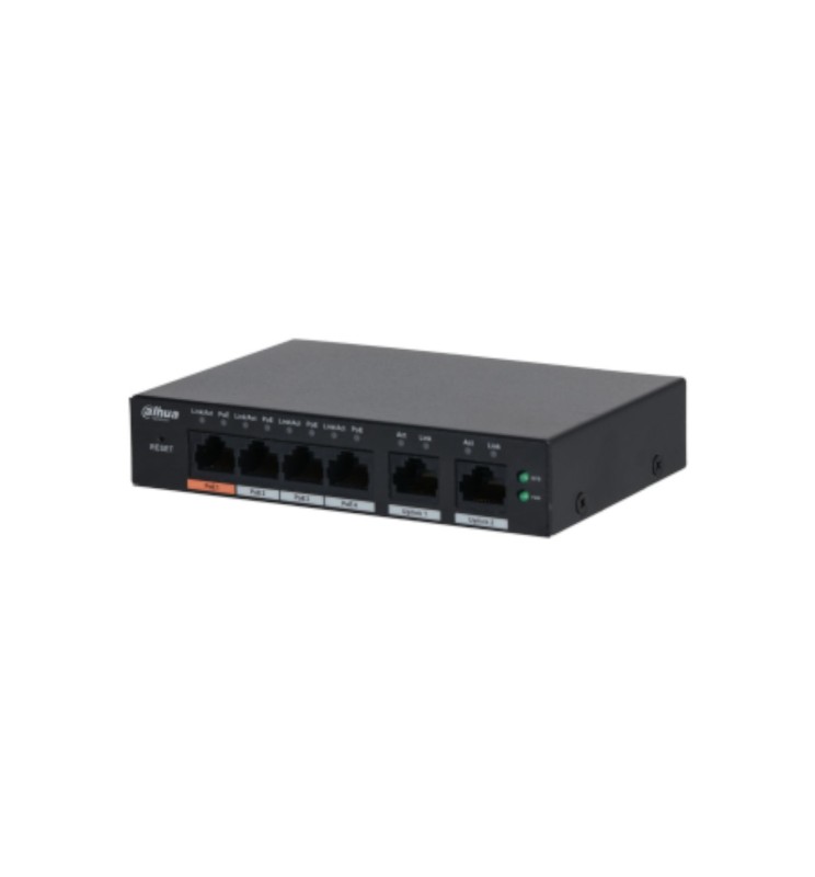 Dahua 6-Port Cloud Managed Switch with 4-Port PoE