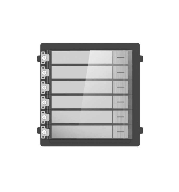 Hikvision Postazione esterna Intercom 6 pulsanti Acciaio Steel DS-KD-KK/S