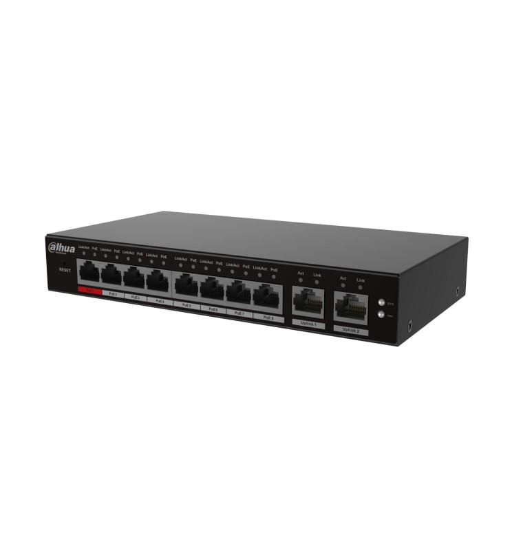 Dahua 10-Port Cloud Managed Switch with 8-Port PoE