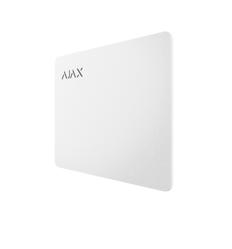 Ajax Pass RFID Carta crittografata contactless per tastiera plus Bianco