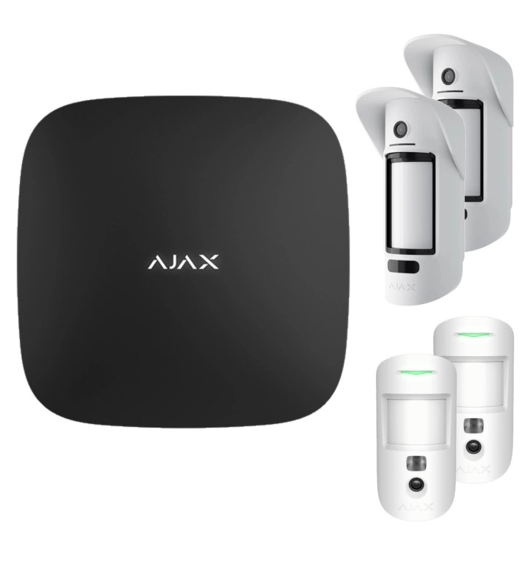 Ajax Allarme Senza fili Kit 5pezzi Hub 2 Plus MotioncamOutdoor Motioncam