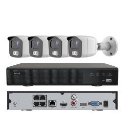 Kit Videosorveglianza PoE 4x Telecamere Nvr 9Ch PoE Securvideo