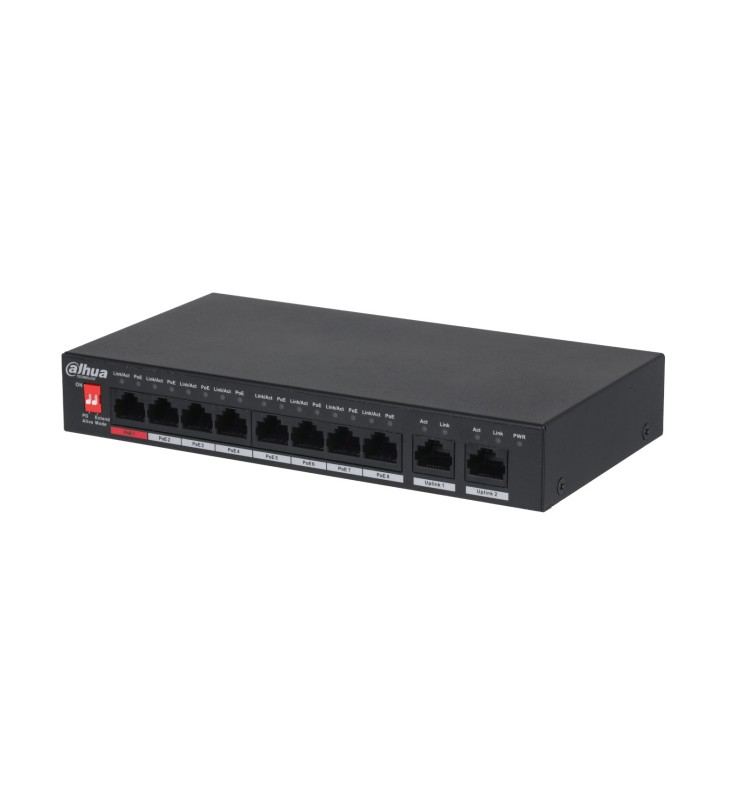 Dahua Switch Desktop 10 Porte con 8  PoE non gestito PFS3010-8ET-96-V2