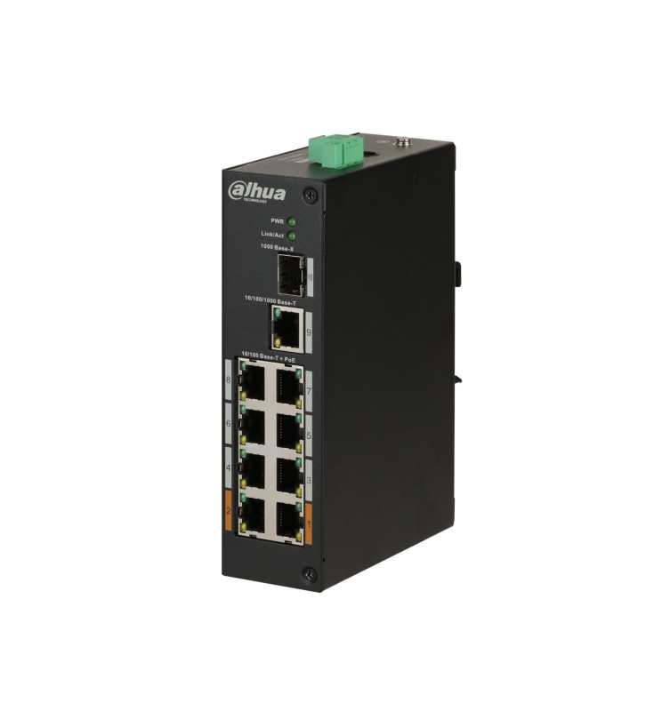 Dahua Switch 8x 10/100 Poe 2x HiPoe 60W 1x Gbps 1x SFP PFS3110-8ET-96-V2