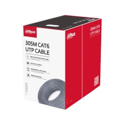 Dahua 305m UTP CAT6 CCA 23AWG guaina in PVC GRIGIO (CPR E Class)