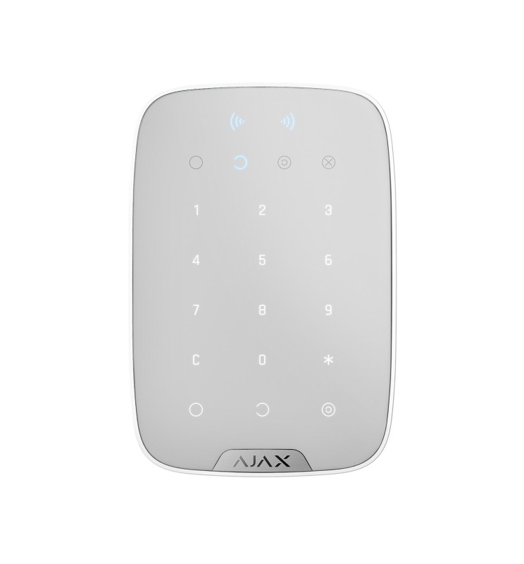 Ajax KeyPad Plus Tastiera senza fili Lettore tessere centrali Plus Bianco