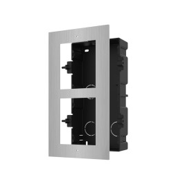 Hikvision Telaio Flush Postazione 2 Moduli Intercom Inox DS-KD-ACF2/S