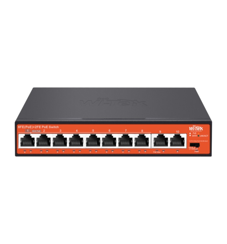 Wi-Tek Hi-PoE PoE Switch fino a 250 metriWITEK WI-PS210(V4)